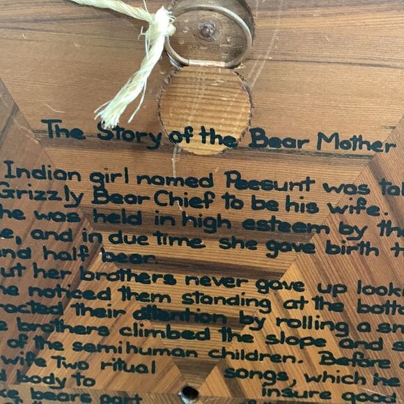 Vintage First Nations Bear Mother
Painted Cedar Wooden Wall
Hanging Plate - Picture 7 of 17